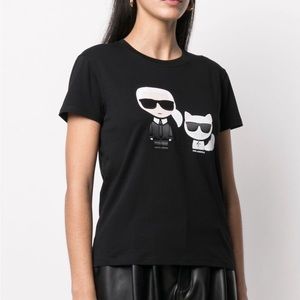 Karl Lagerfeld Karl and Choupette Ikonik T-Shirt